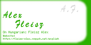 alex fleisz business card